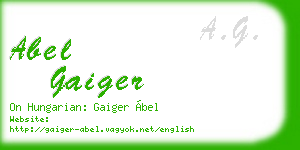 abel gaiger business card