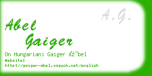 abel gaiger business card